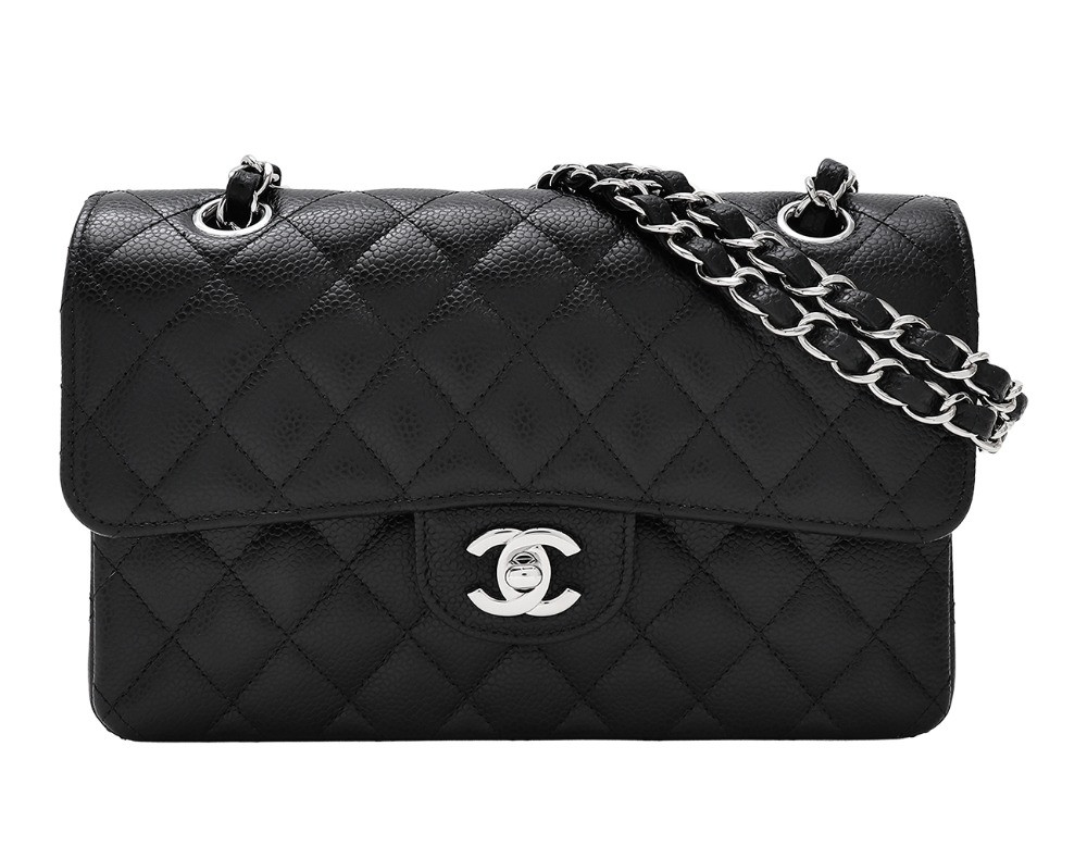 샤넬 클래식 스몰 블랙 은장