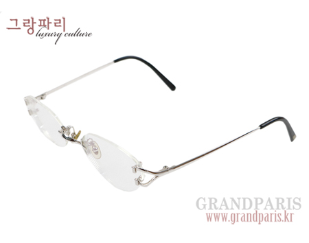 실버 블랙 논 프레임 안경