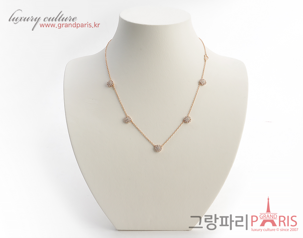 마르게리타 5써클 목걸이 로즈골드 750