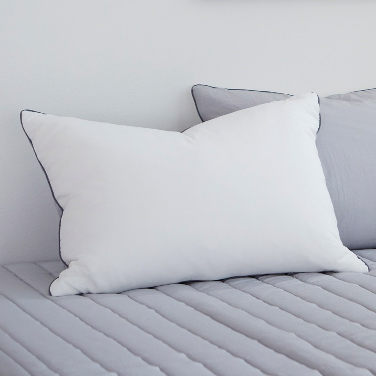 Creamy Lenzing Modal Washed nubi quilting Pillow Cover white 50x70