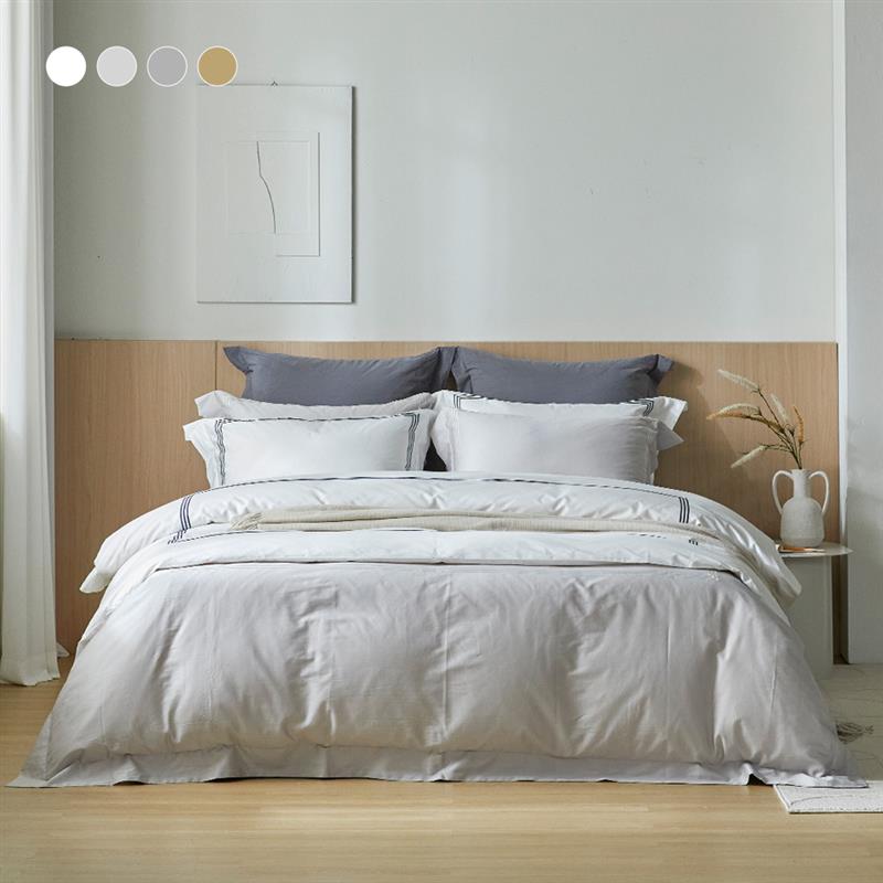Positano 100 Sateen Cotton Duvet Cover & Pillow Set Single / Queen / King (4 Color)