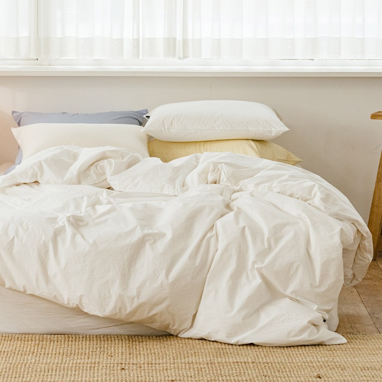 Daily Cotton 60-count Bio-washed Duvet Cover white Single / Queen / King