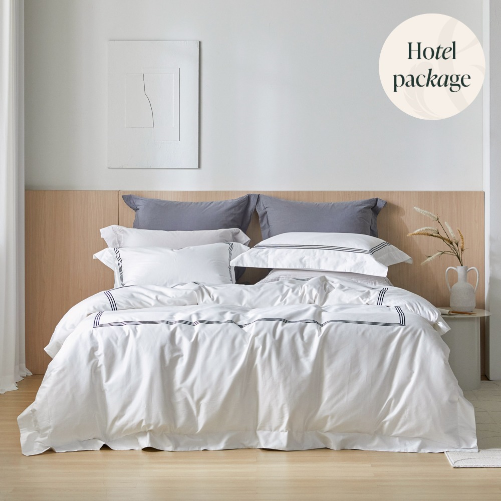 Polish 80 Goose-down Duvet Insert (weight of your choice)+ Positano Duvet Pillow Cover Set Single / Queen / King