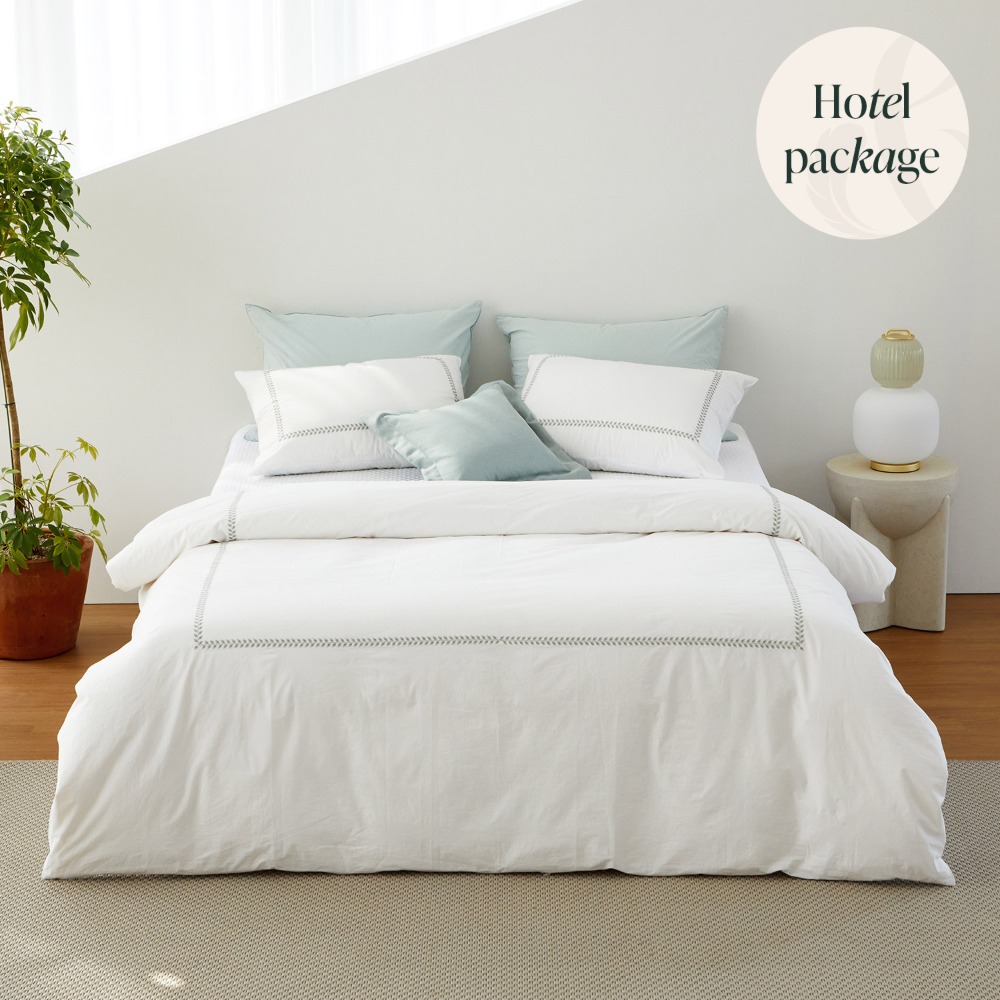 Polish 80 Goose-down Duvet Insert (weight of your choice)+ Verbena Duvet Pillow Cover Set Single / Queen