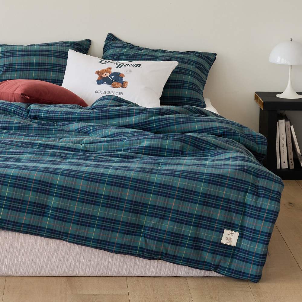 Holiday Flannel Microfibre Deep-winter Comforter green single / set