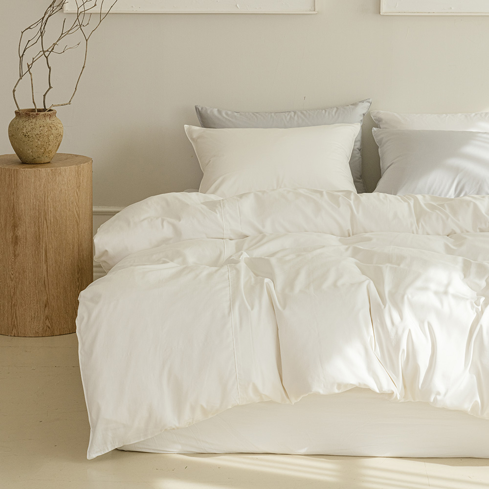 Sareureu Cotton-Modal Single-layer Duvet Cover white Single / Queen / King