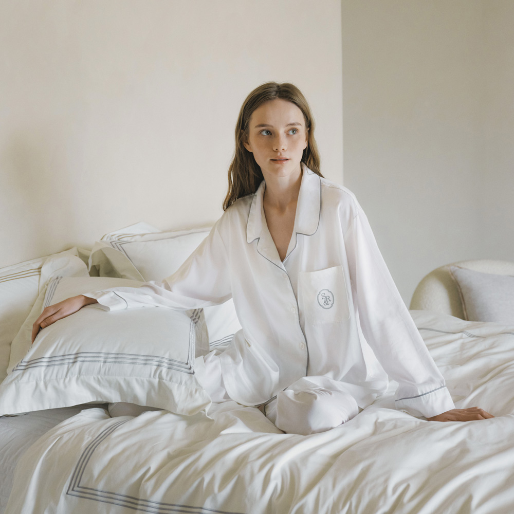 Sareureu Long-sleeve Pyjama set white