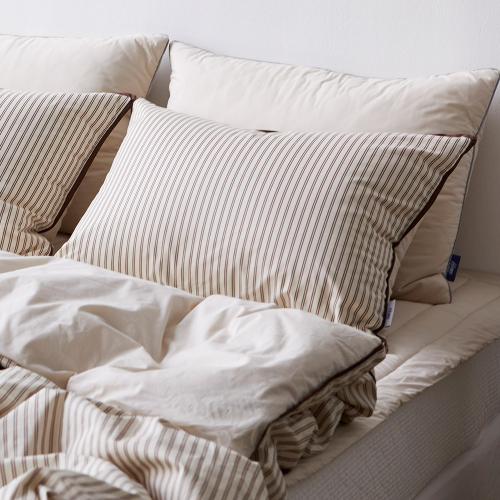 Rocky 60-count High-density Organic Reversible Pillow Cover beige 50x70