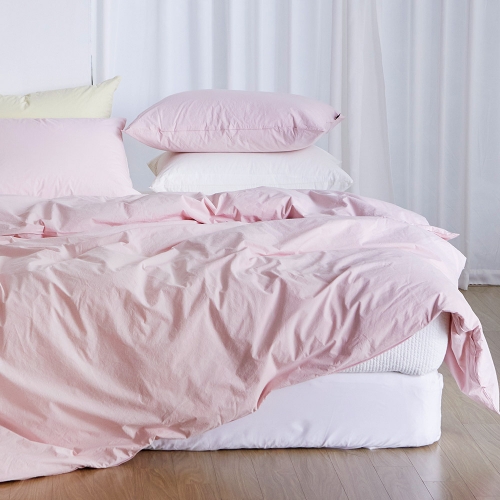 Daily Cotton 60-count Bio-washed Duvet Cover pink Single / Queen / King