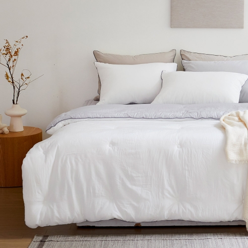 Creamy Lenzing Modal Washed Deep-winter Comforter white Single / Queen