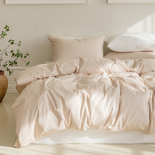 Sareureu Cotton-Modal Single-layer Duvet Cover beige Single / Queen / King