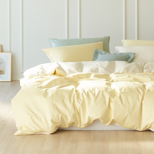 Sareureu Cotton-Modal Single-layer Duvet Cover butter yellow Single / Queen / King