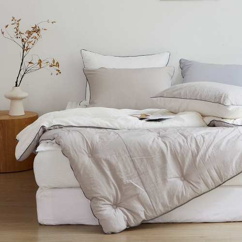 Creamy Lenzing Modal Washed All-season Comforter beige Single / Queen