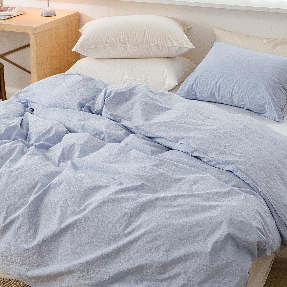Daily Cotton 60-count Bio-washed Duvet Cover blue Single / Queen / King