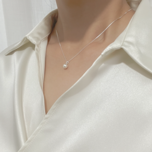 Silver 925 Drop Pearl Necklace