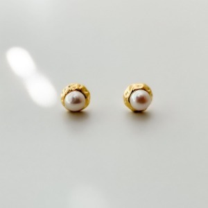 925 Silver Fresh Water Pearl Point Vintage Earrings 2 colors