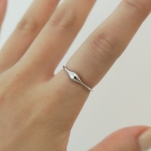 925 Silver Round Point Silver Ring 5sizes 3 colors