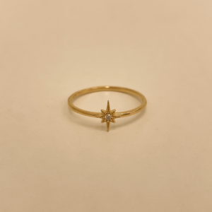 925 Silver Spark Cubic Star Ring 4sizes 3 colors