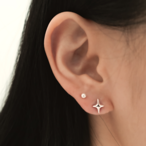 925 Silver Classic Star Earrings 2 colors