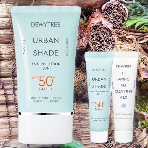 듀이트리 앰플 클렌징 젤 리치 크림 어반쉐이드 안티폴루션 선크림 spf50 pa 하이아미노 올 클렌징 밀크 세트 1개 50ml