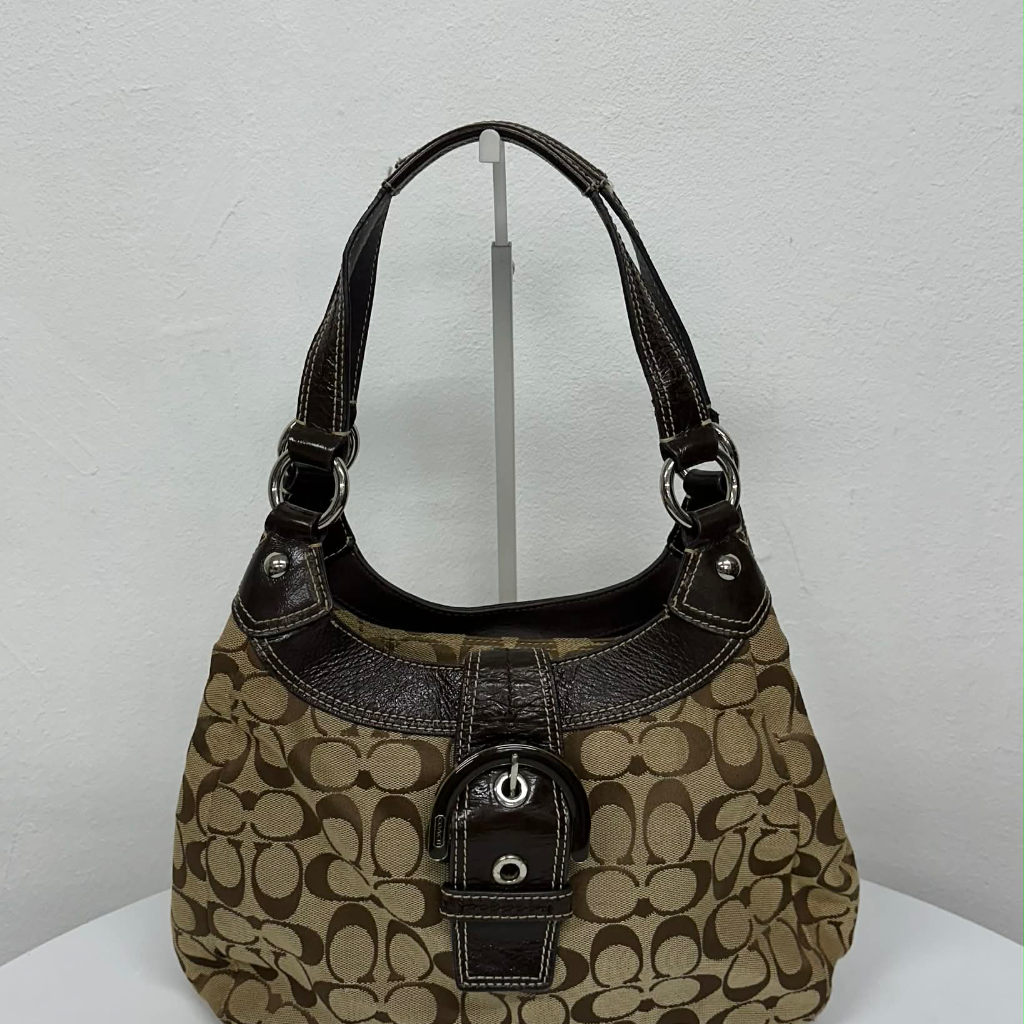 バッグ Coach Signature Canvas Hobo Shoulder Bag COACH Signature Canvas Hobo Shoulder Bag - 오리진하우스