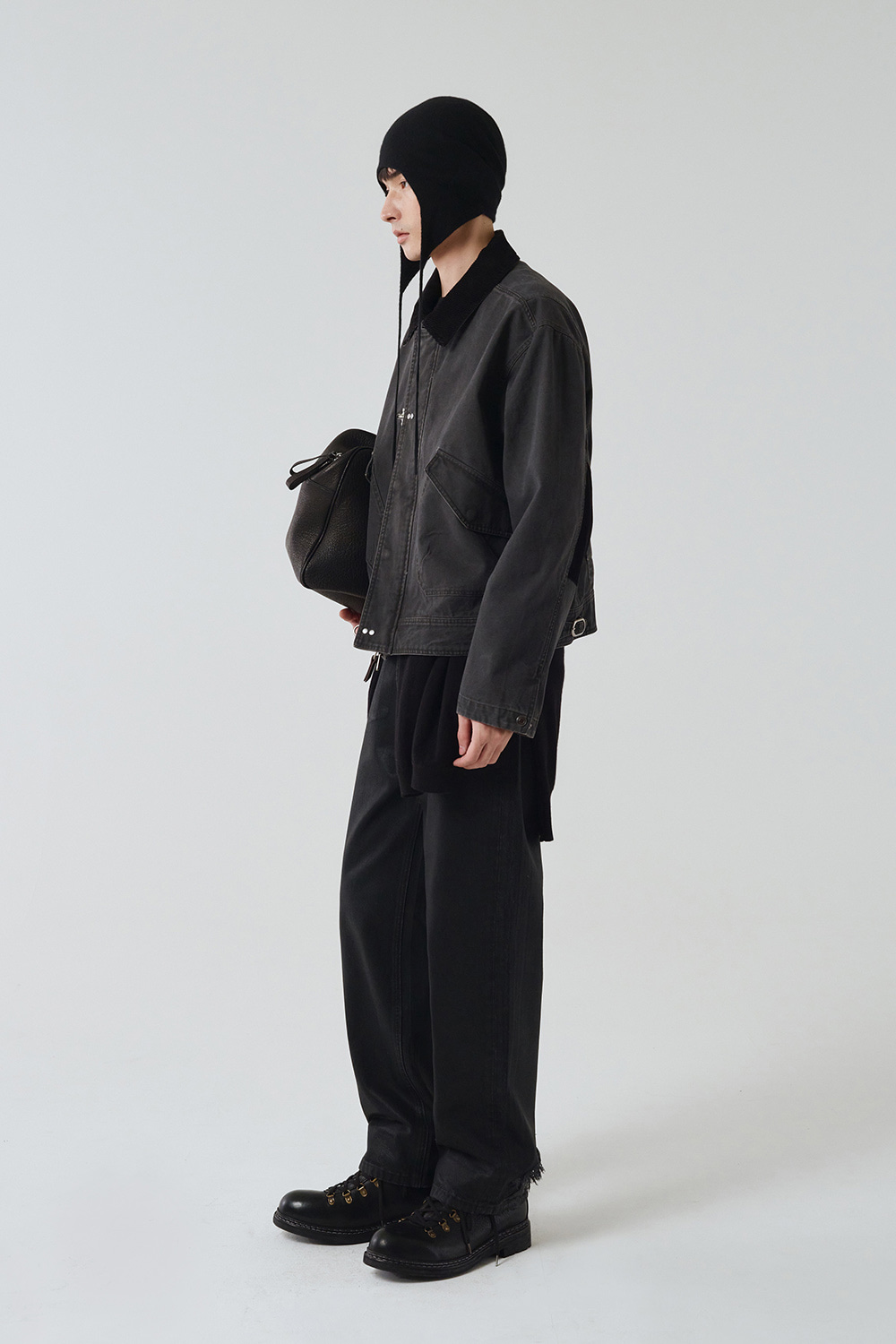 Routine Washed Cotton Fireman Jacket - Workweat Detail (Dark Shadow ...