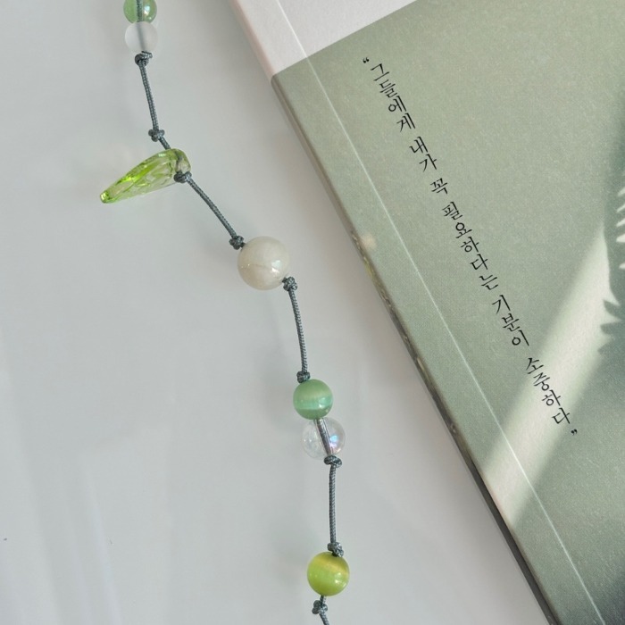 초록 속삭임 책갈피 (끈갈피)