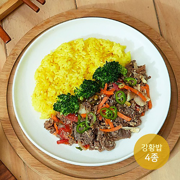 [샐러드보울] 프리미엄 냉동도시락 넉넉소반 강황밥 4종 세트