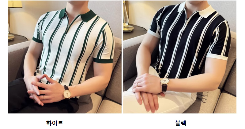 반팔 티셔츠 모델 착용 이미지-S1L6