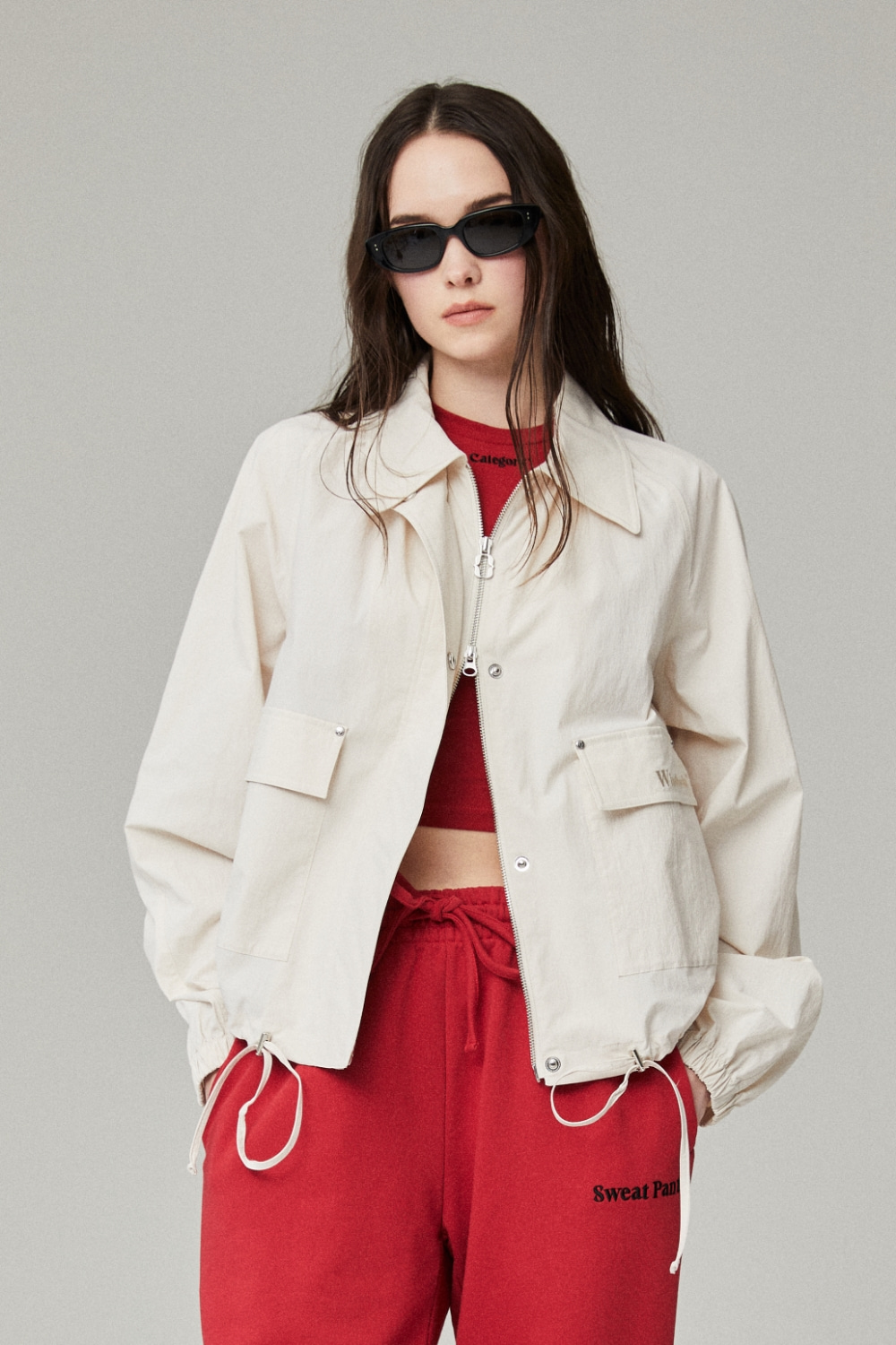 [30% OFF] OVERSIZED WINDBREAKER_LIGHT BEIGE