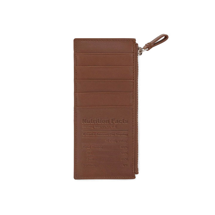 Nutrition Fact card wallet [brown]