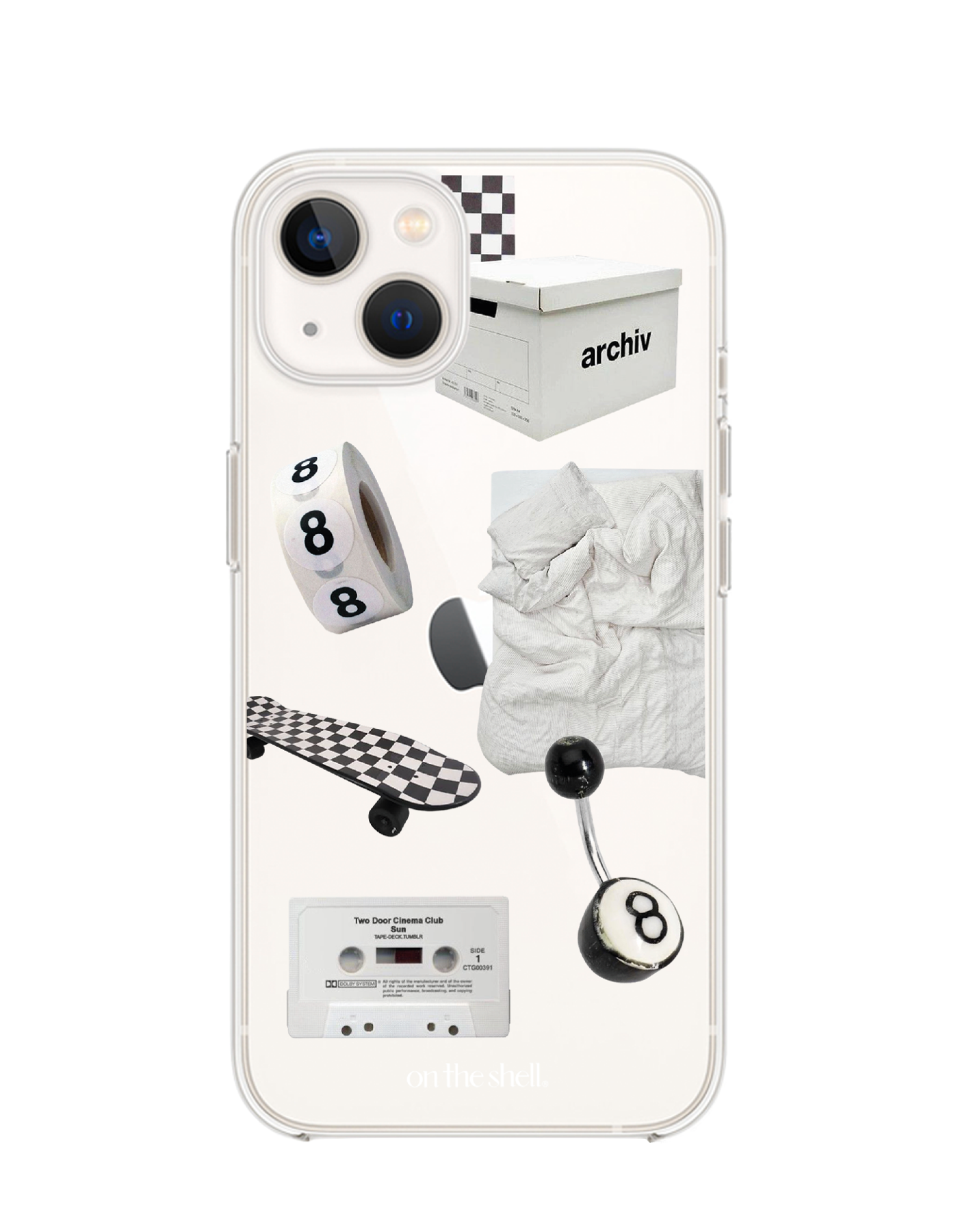 (Jell hard) Checkerboard simple object Iphone case