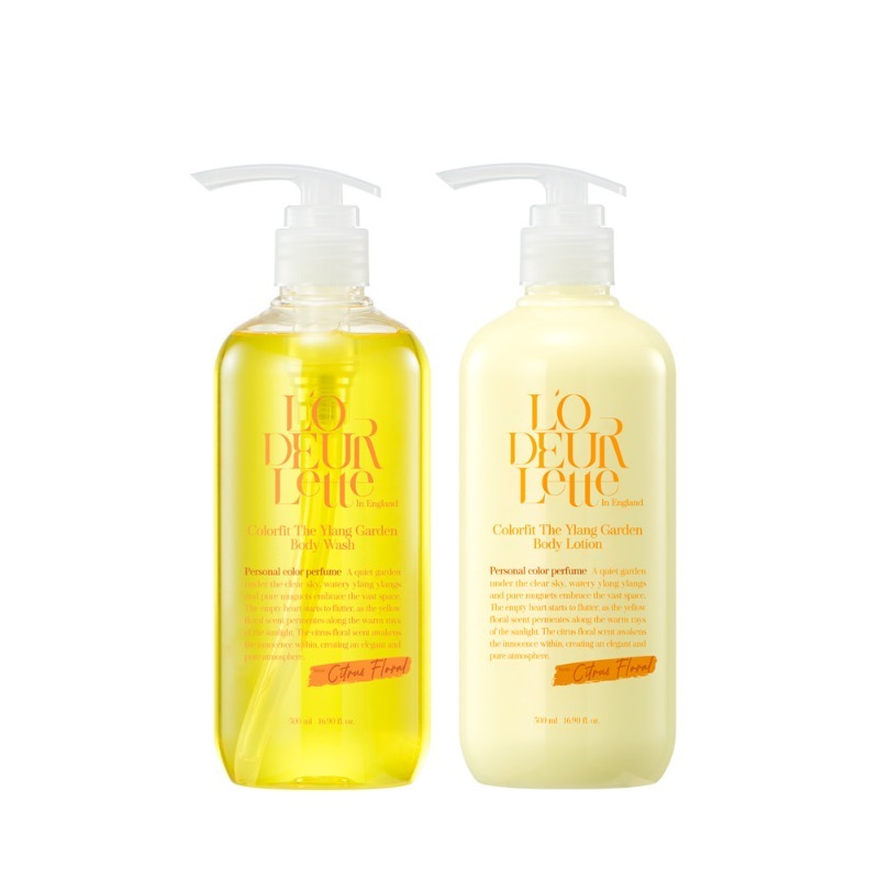 로더렛 컬러 핏 바디워시 1000ml +바디로션 (더 일랑 가든)