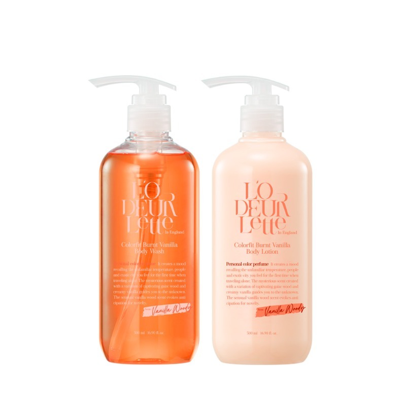 로더렛 컬러 핏 바디워시 1000ml +바디로션 (번트 바닐라)