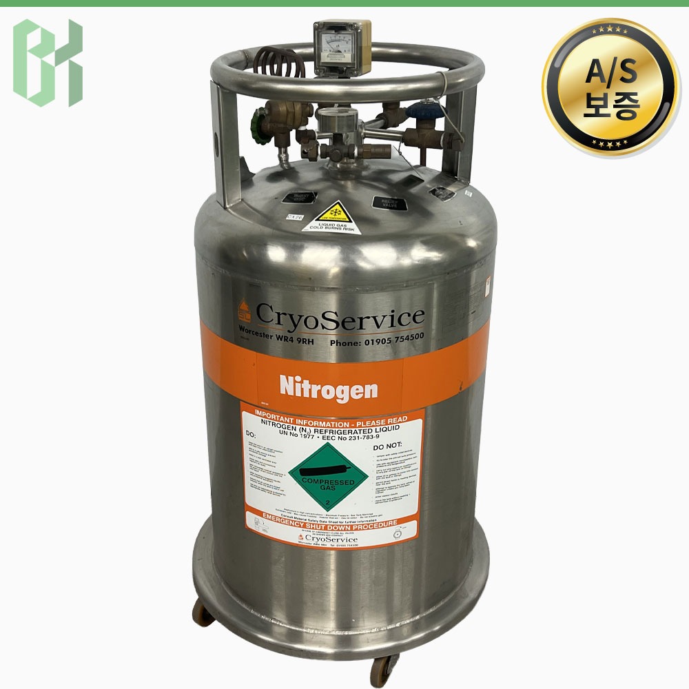 중고 CryoService / 액체질소 탱크 Liquid Nitrogen Cryogenic Storage Tank / 150L / -196℃ (CX26)