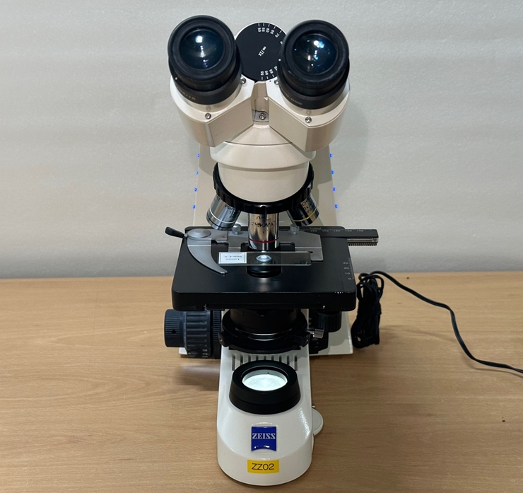 중고 Zeiss Primo Star 쌍안 간이 위상차 생물현미경, 교육용 현미경 (ZZ02)