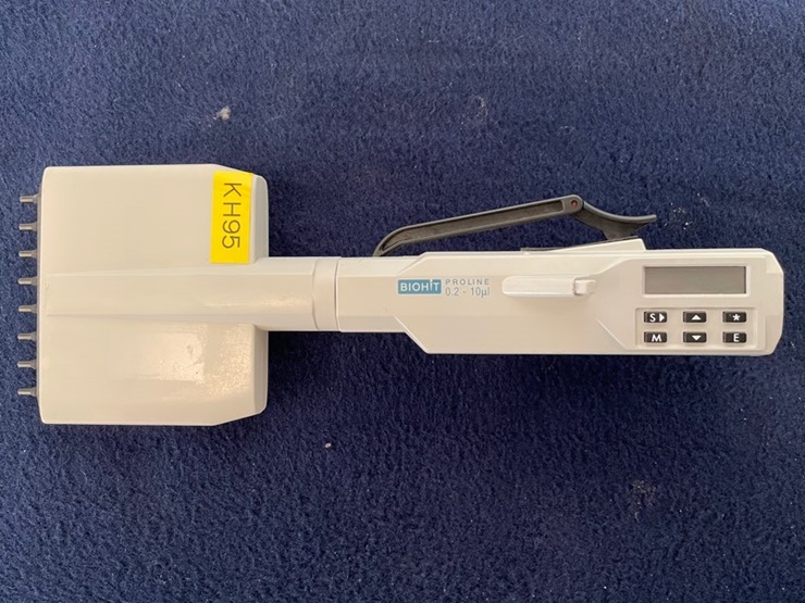 중고 Biohit Proline / 12채널 멀티 채널 피펫 12-Channel Multichannel Pipette / 0.2-10ul (KH95)