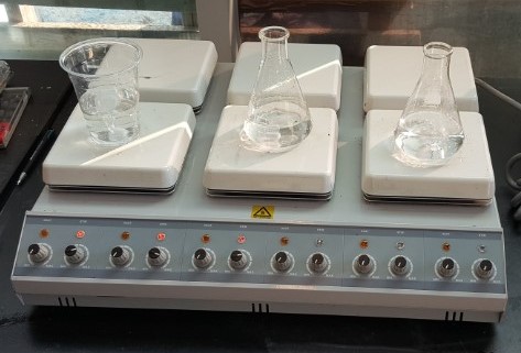 중고 가열교반기 6구