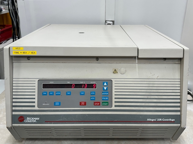 중고 Beckman Allegra 25R 냉장 원심분리기 15ml 스윙 (HF27)