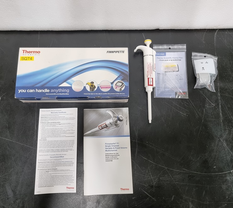 중고 Thermo Scientific Finnpipette F1 Variable Volume Pipettes, 20-200ul (SQ74)