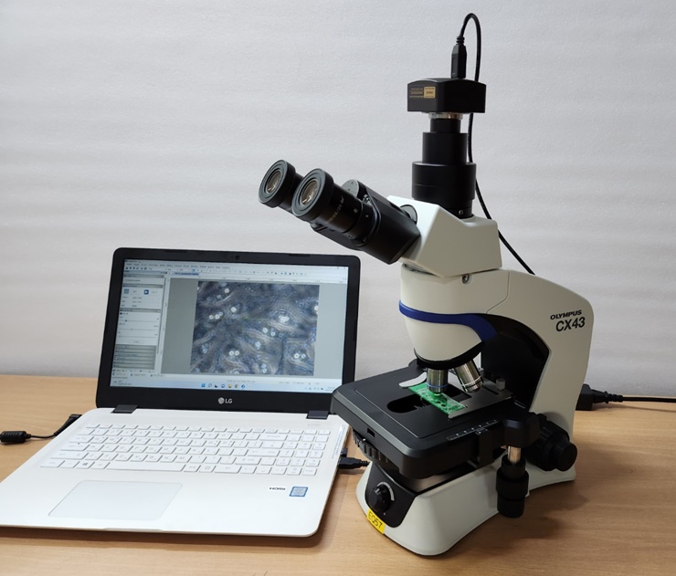 중고 올림푸스 위상차 현미경 CX43 + 5M Camera (EQ57)