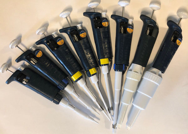 중고 GILSON pipette (P2, P10, P20, P100, P200, P1000, P5000, P10ml)