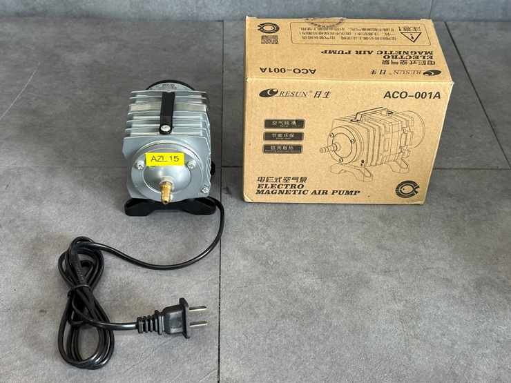 중고 Resun ACO-001 에어 펌프 및 유량계 (AZL15)