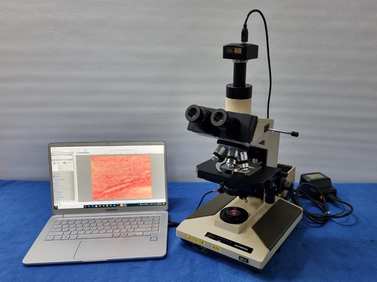중고 올림푸스 BH2 삼안 생물 현미경 + 카메라 (MU59)