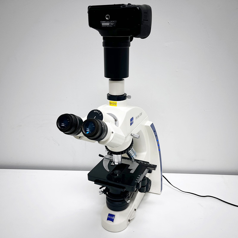 중고 Zeiss Primo Star 쌍안 간이 위상차 생물현미경, 교육용 현미경 (BH39)