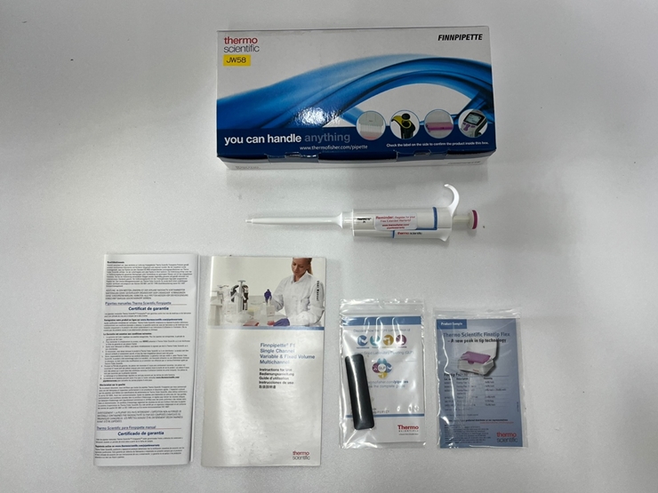 중고 Thermo Finnpipette F1 Variable Volume Pipettes, 1-10 &amp;#181;L (JW58)