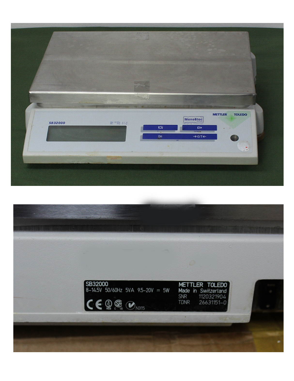 중고 분석용 전자저울 Mettler SB3200