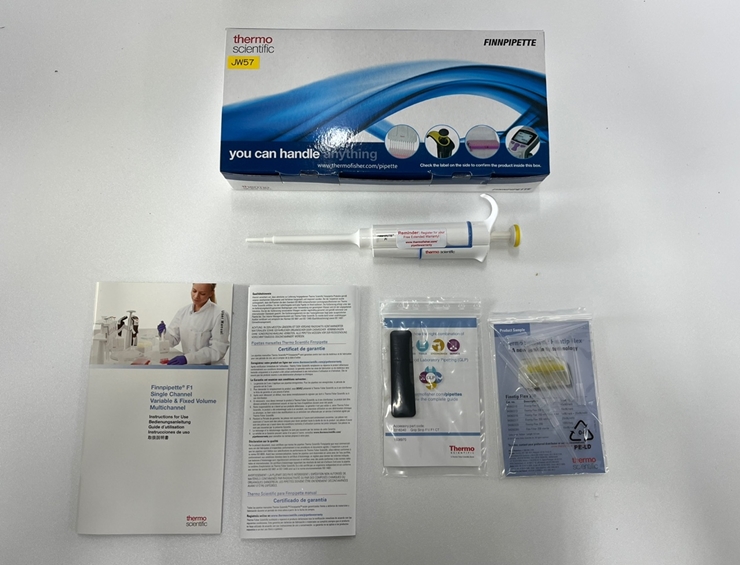 중고 Thermo Finnpipette F1 Variable Volume Pipettes, 2-20 &amp;#181;L (JW57)