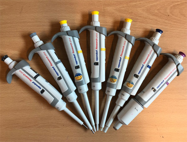 중고 eppendorf pipette (2.5, 10, 20, 100, 200, 1000)