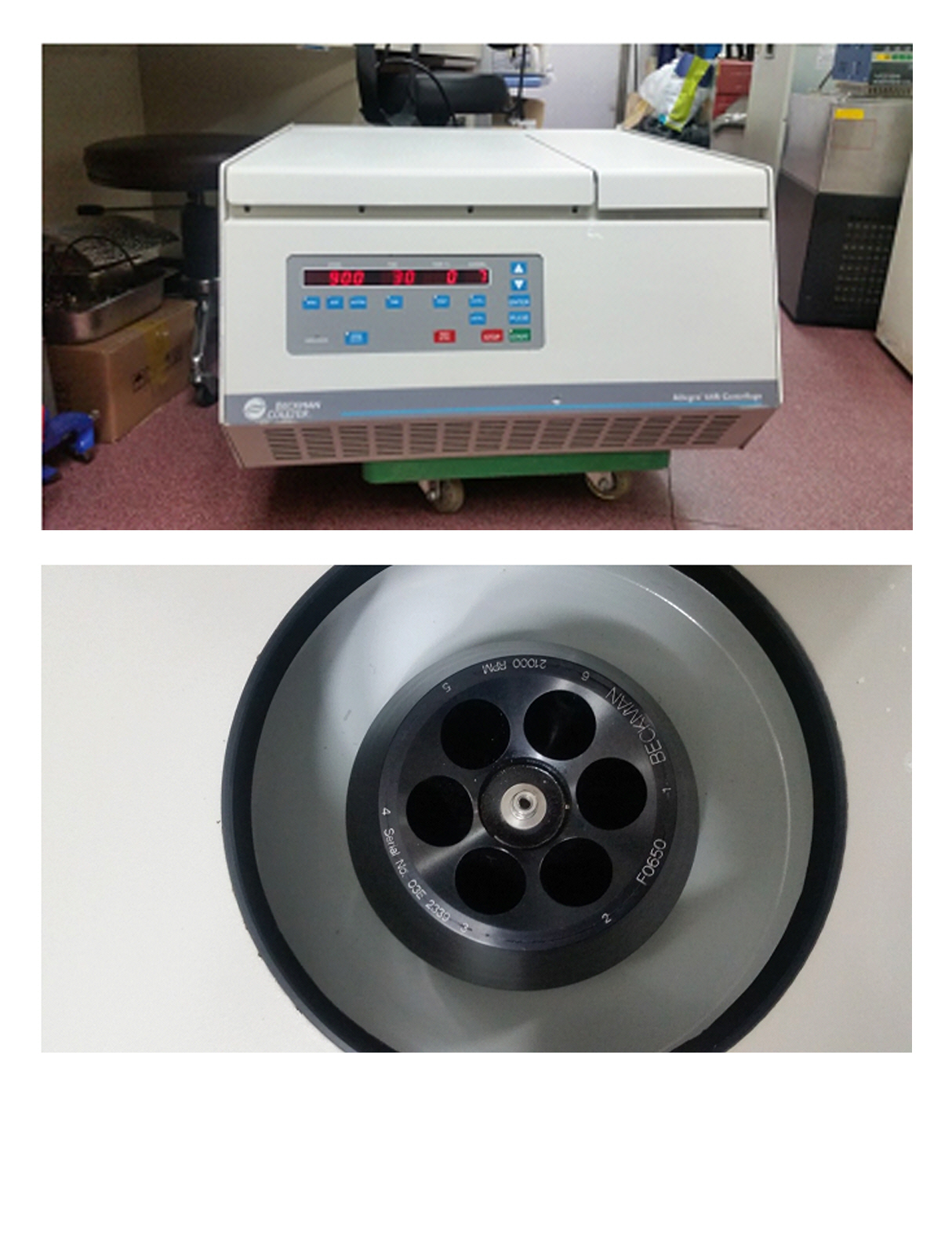 중고 Beckman coulter High-performance power in a benchtop centrifuge Allegra64r + benchtop type